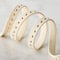 3/8" x 3yd. Gold Dotted White Flocked Ribbon Trim by Celebrate It® Classic